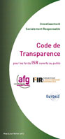 Code Transparence AFG FIR Eurosif 2013 Code Transparence AFG FIR Eurosif 2013