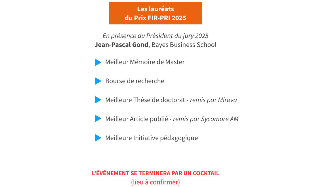 20 ans du FIR - programme - 2