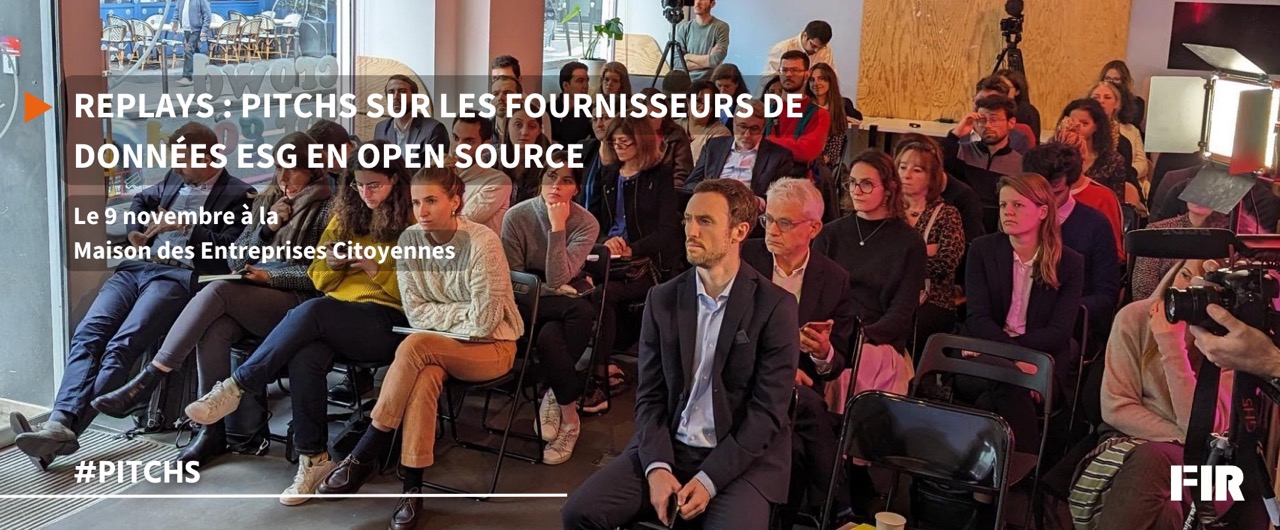 Pitchs sur les fournisseurs de données ESG en open source