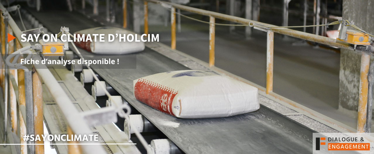 Say on Climate d'Holcim - Une stratégie de réduction axée d'avantage sur la technologie que sur la transformation du modèle d'affaires