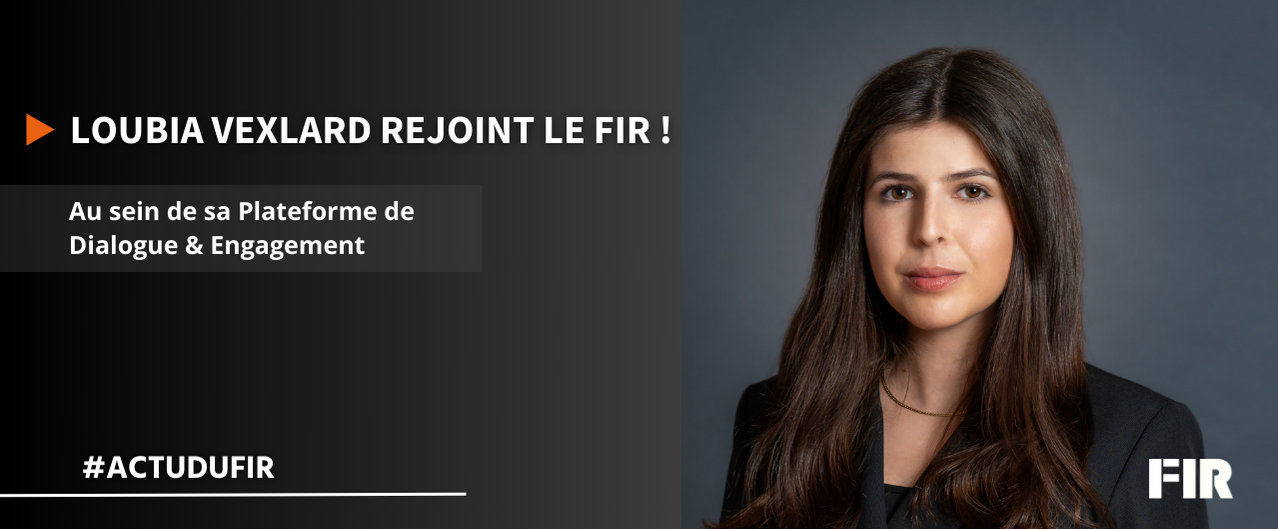 Loubia Vexlard rejoint le FIR !