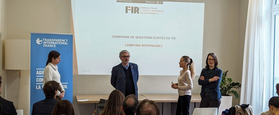 Retour sur la rencontre avec Transparency International France, membre du FIR