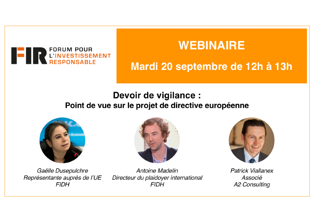 Replay Webinaire - Point de vue sur le projet de directive européenne sur le devoir de vigilance