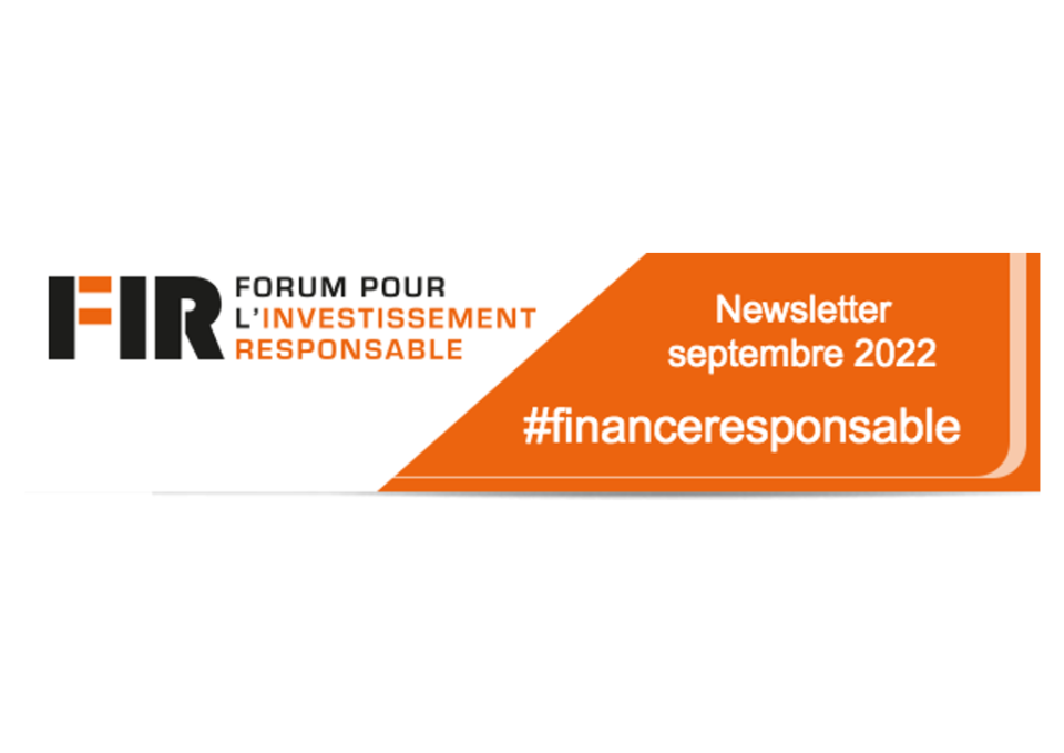Newsletter du FIR - Édition septembre 2022